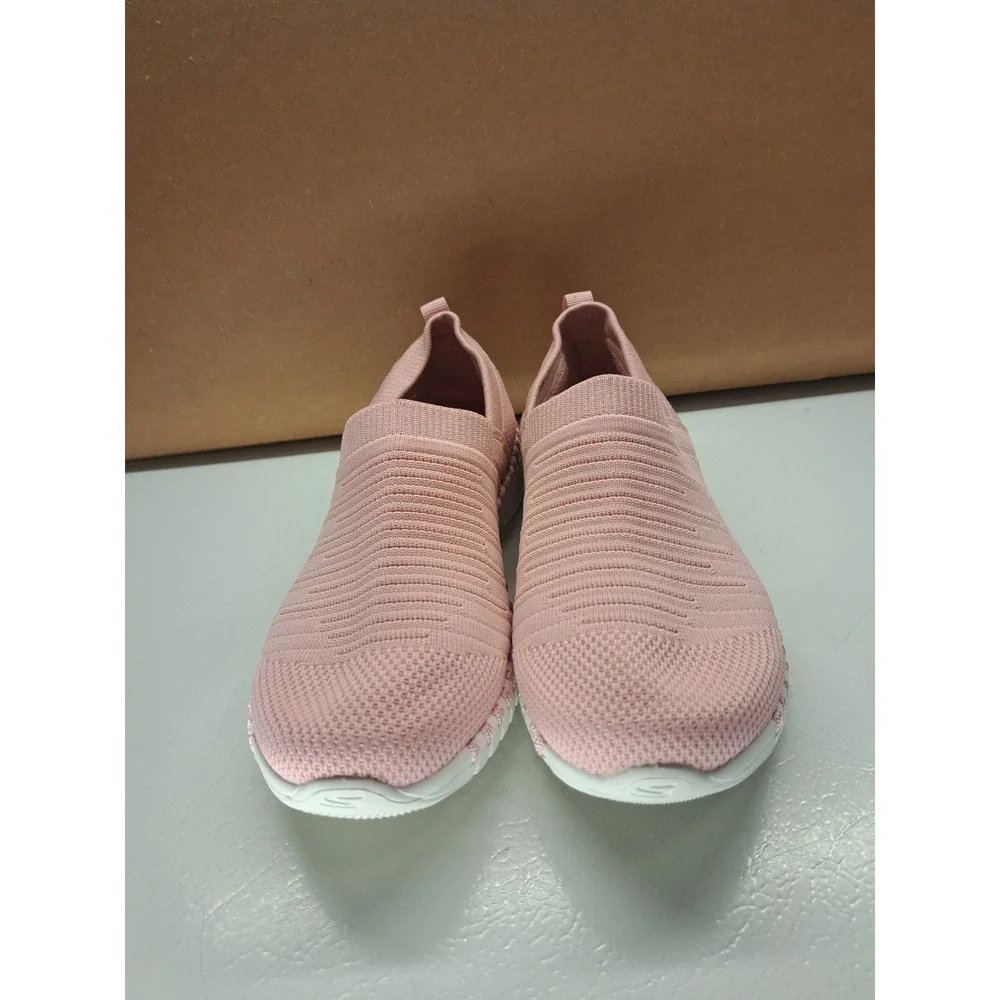 Skechers Goga Mat Shoes Womens 6.5 Go Walk Slip On Pink Casual Low Top SN124043 - Picture 3 of 9